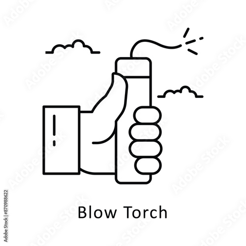 Blow Torch vector  outline Design illustration. Symbol on White background EPS 10 File