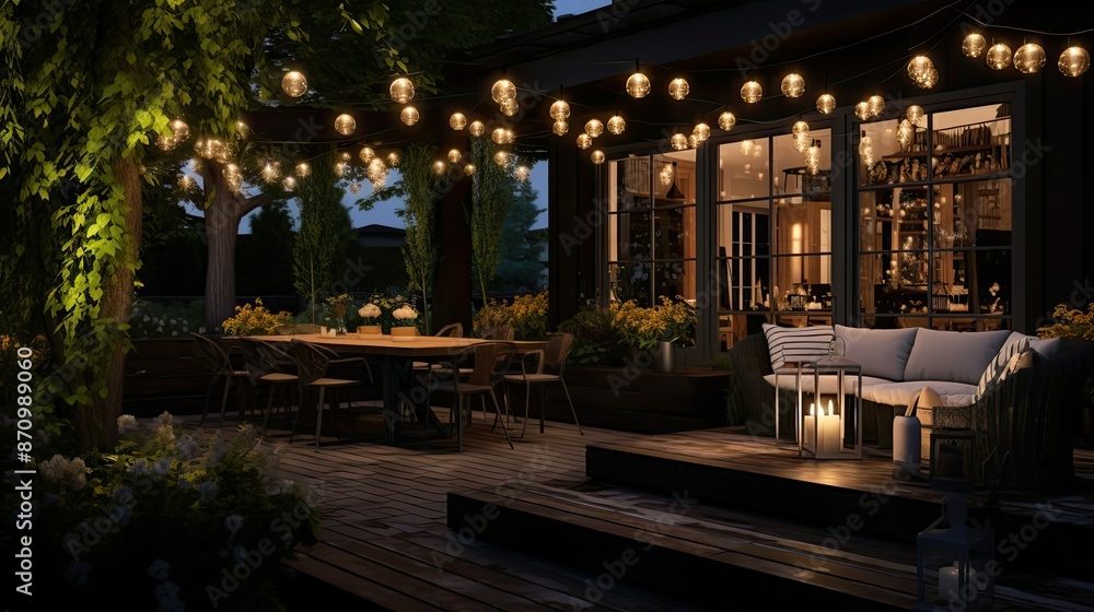 Obraz premium patio elegant black lights