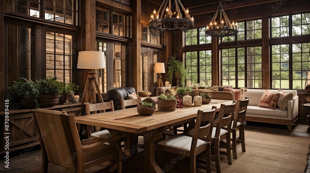 table interior design rustic