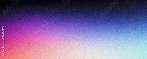 Dark vibrant grainy background  blue purple pink yellow glowing color gradient  abstract noise texture banner poster cover header backdrop design