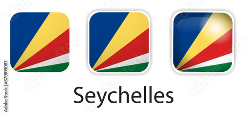 Seychelles flag vector icons set in the shape of rounded square Free Download Seychelles flag vector icons set in the shape of rounded square - GFXLoad