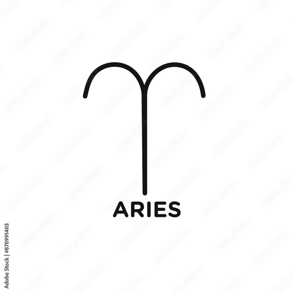 Aries zodiac sign icon vector set collection for web Aries zodiac sign icon vector set collection for web