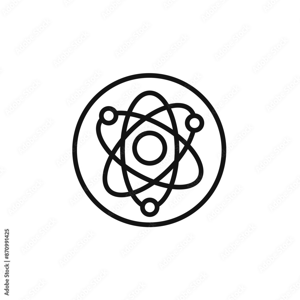 Atom scientific icon vector set collection for web Atom scientific icon vector set collection for web