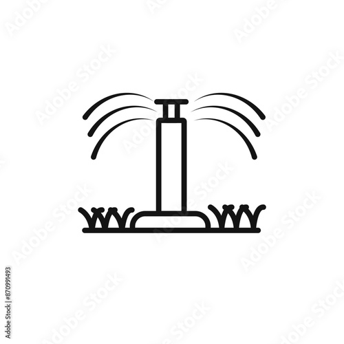 Automatic irrigation sprinklers icon vector set collection for web