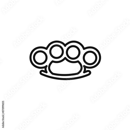 brass knuckles icon vector set collection for web