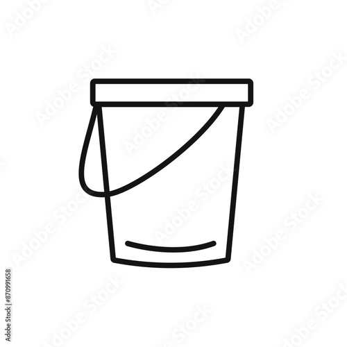 bucket icon vector set collection for web