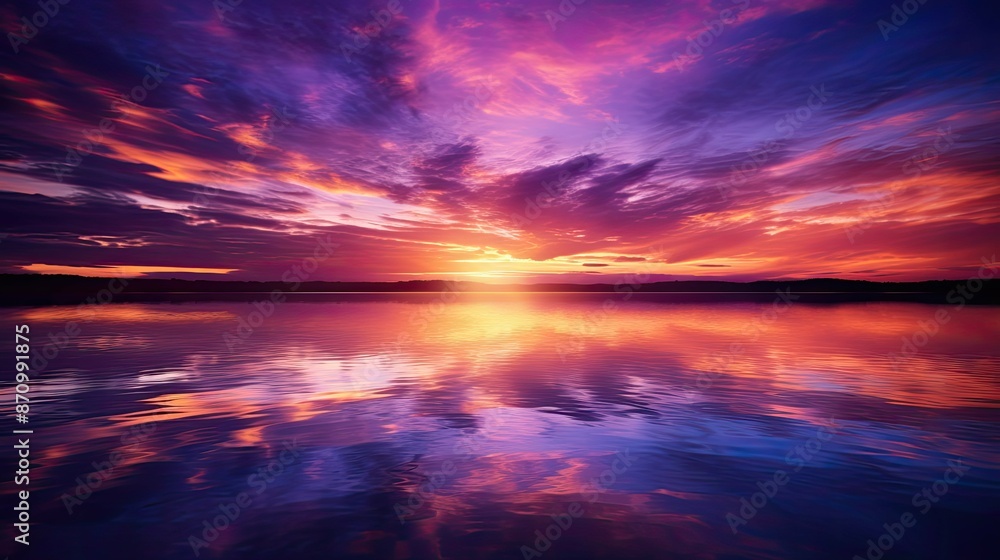 Obraz premium calm purple sun