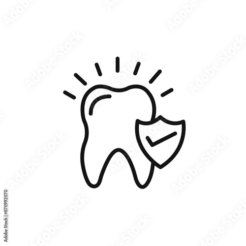Dental Protection for 24 Hours icon vector set collection for web