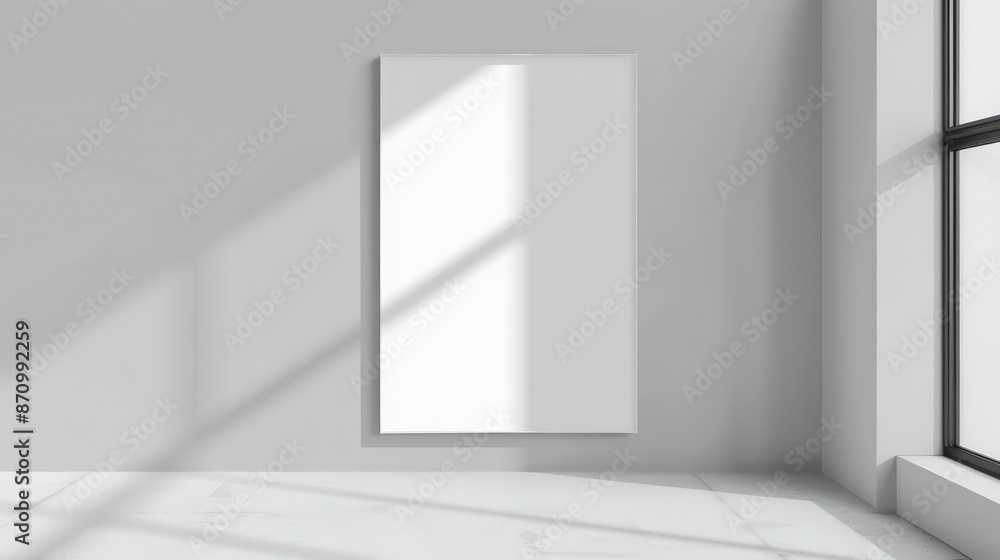 Fototapeta premium interior room concept with empty canvas for wall art, copy space