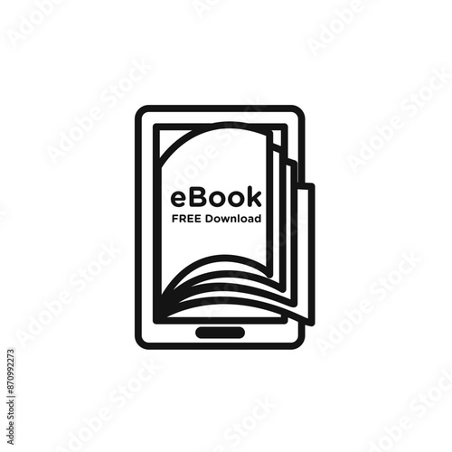 E book download icon vector set collection for web