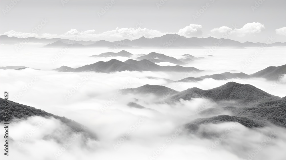 Obraz premium mountain landscape with fog