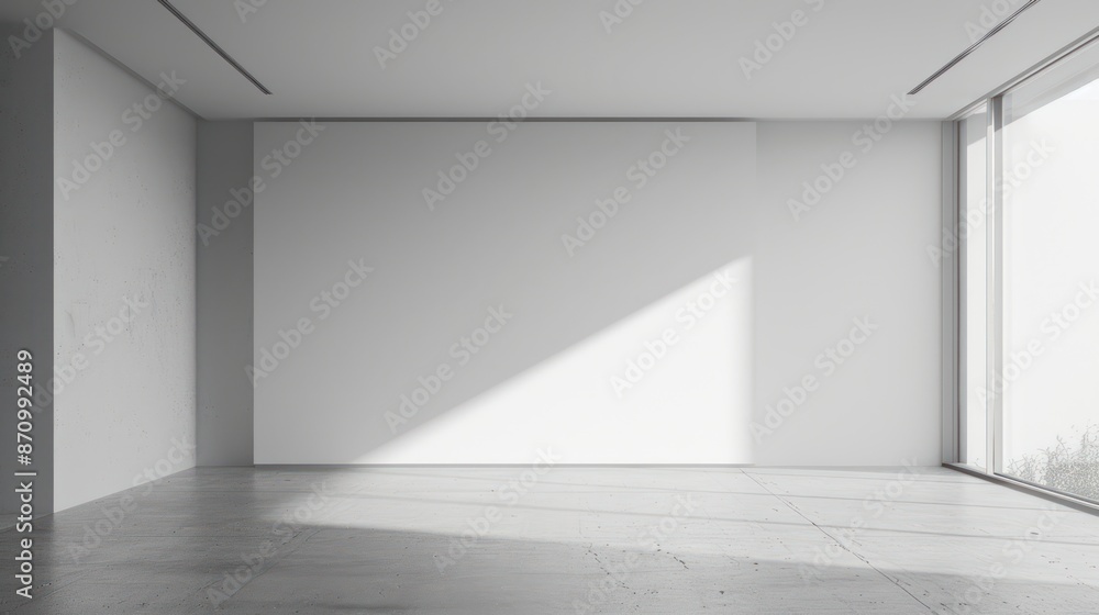 Fototapeta premium Minimalist interior with potted plant and decorative vases