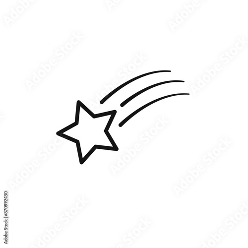 Falling Star Icon vector set collection for web