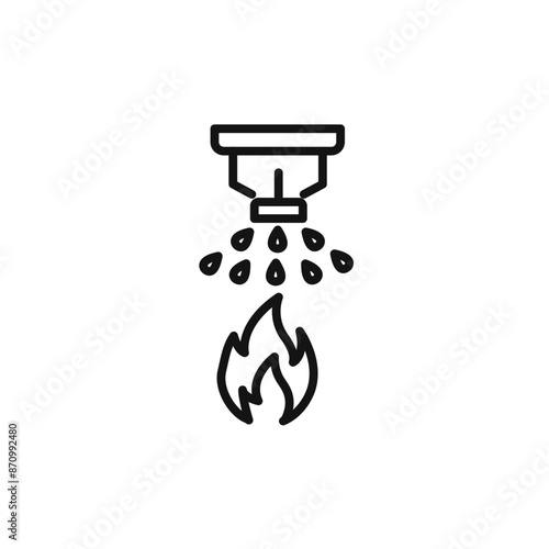 fire sprinkler icon vector set collection for web