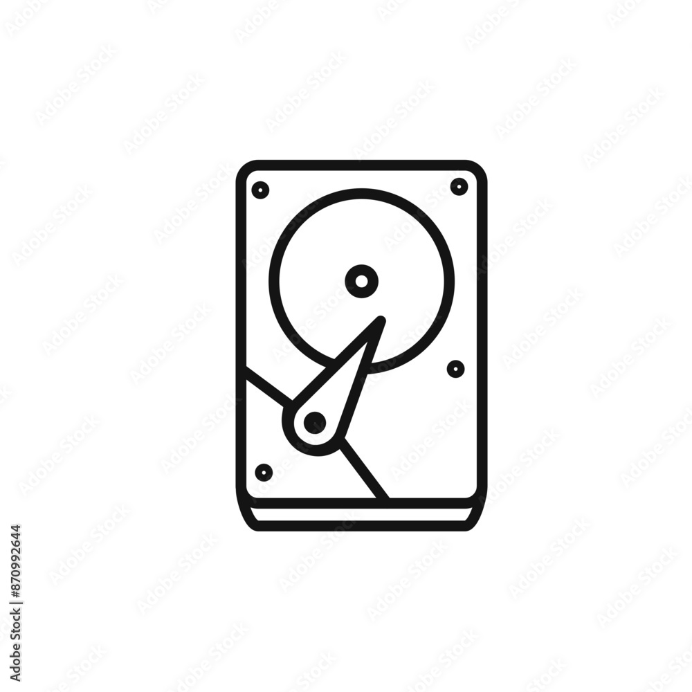 Hard disk drive icon vector set collection for web Hard disk drive icon vector set collection for web