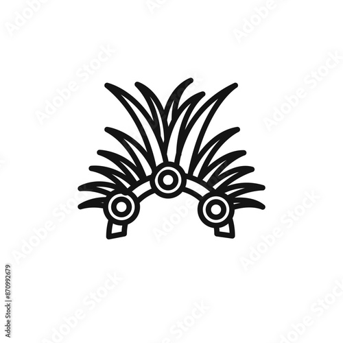 Headdress Brazil icon vector set collection for web