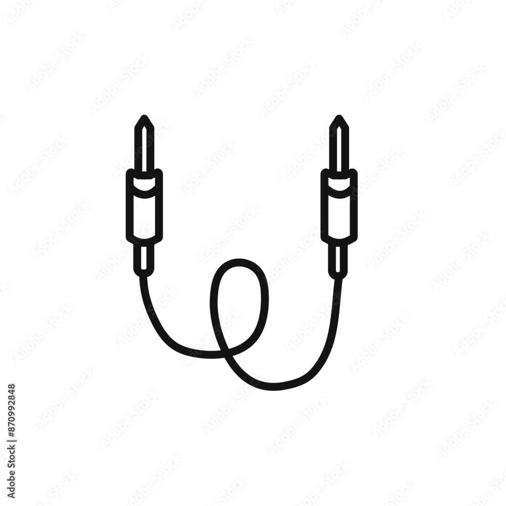 Jack cable icon vector set collection for web Jack cable icon vector set collection for web