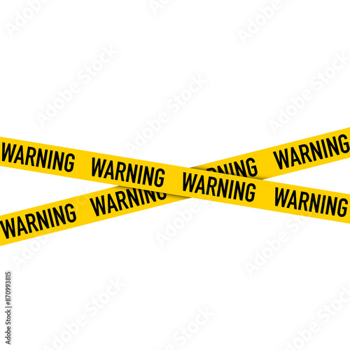 Caution and danger tapes. Warning tape. Black and yellow line striped. Abstract warning lines for police, accident, under construction