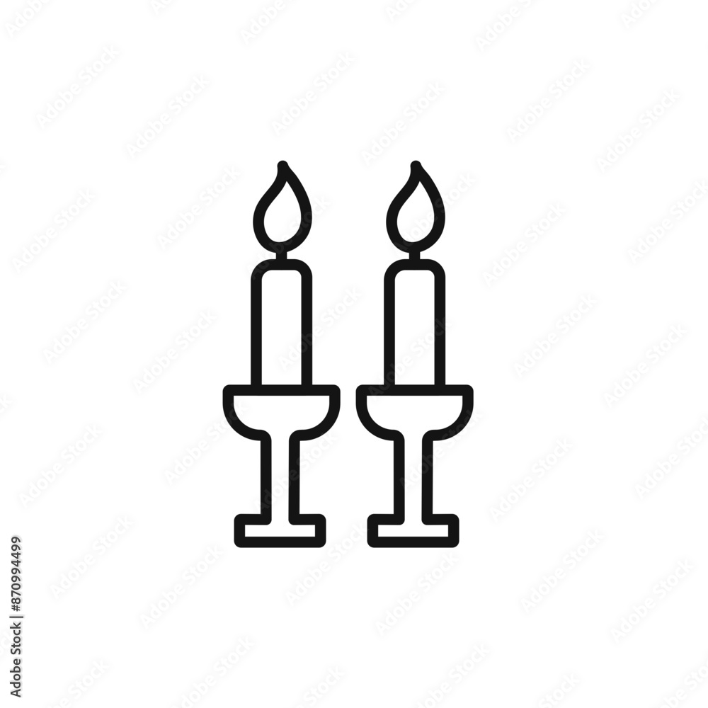 Shabbat candles icon vector set collection for web Shabbat candles icon vector set collection for web