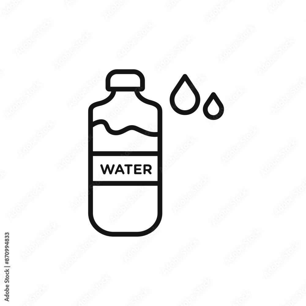 Water bottle icon vector set collection for web Water bottle icon vector set collection for web