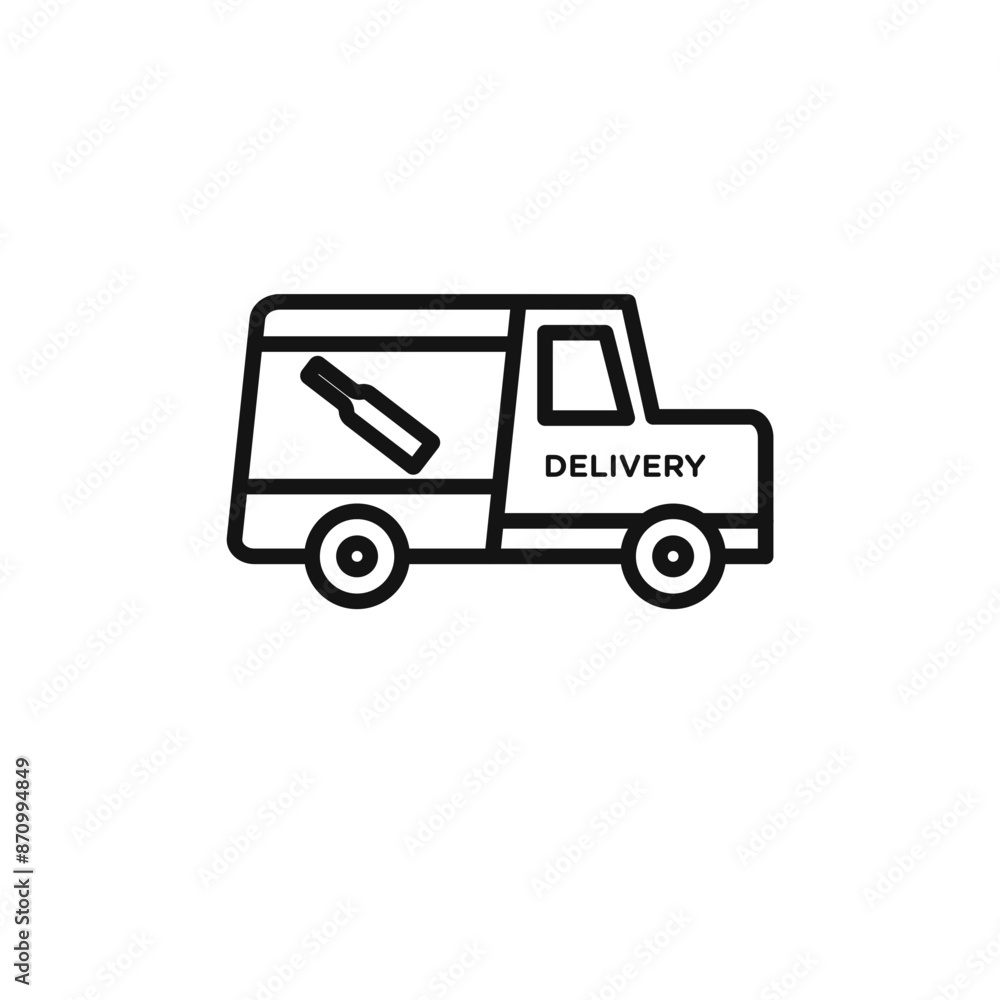 Wine delivery icon vector set collection for web Wine delivery icon vector set collection for web