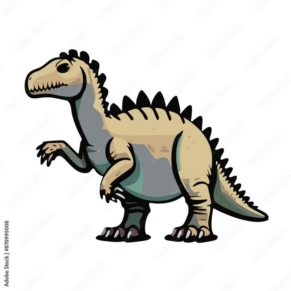 Vector Line drawing of a dinosaur on a white background Vector Line drawing of a dinosaur on a white background