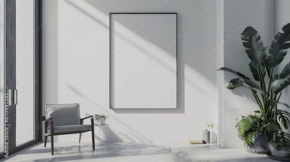 Fototapeta premium interior room empty wall copy space cozy and comfort interior decoration for creativity ideas home interior concept background