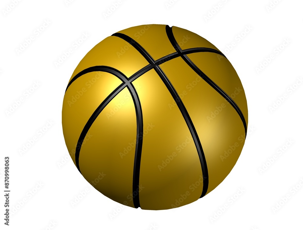Fototapeta premium Basketball ball isolated on white background