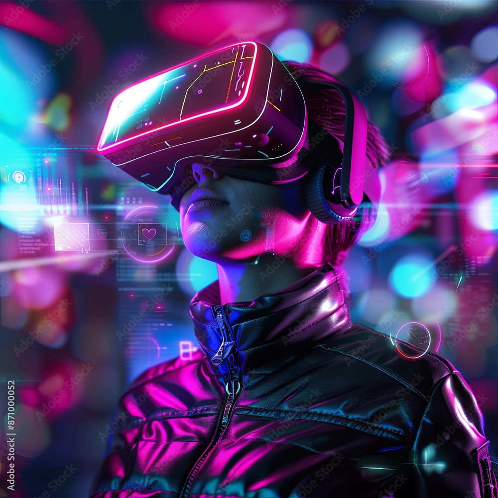 an image of a person using VR and AR googles an image of a person using VR and AR googles