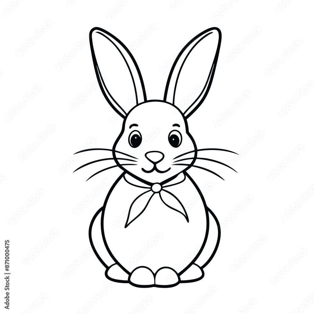 Obraz premium Easter bunny coloring page