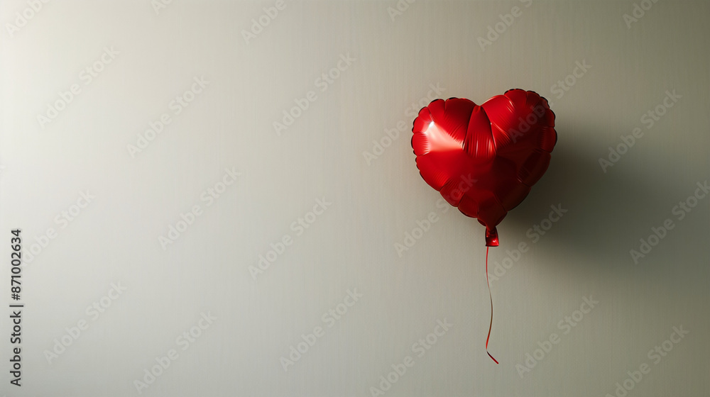 The romantic heart-shaped balloon is captured on a white background, exuding simplicity and brightness. Its airy lightness and delicacy symbolize the feeling of love. The romantic heart-shaped balloon is captured on a white background, exuding simplicity and brightness. Its airy lightness and delicacy symbolize the feeling of love.