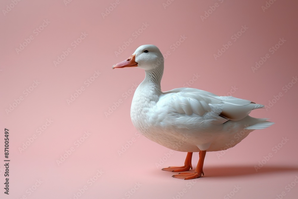Duck, isolated on pastel background, stock photographic style Duck, isolated on pastel background, stock photographic style