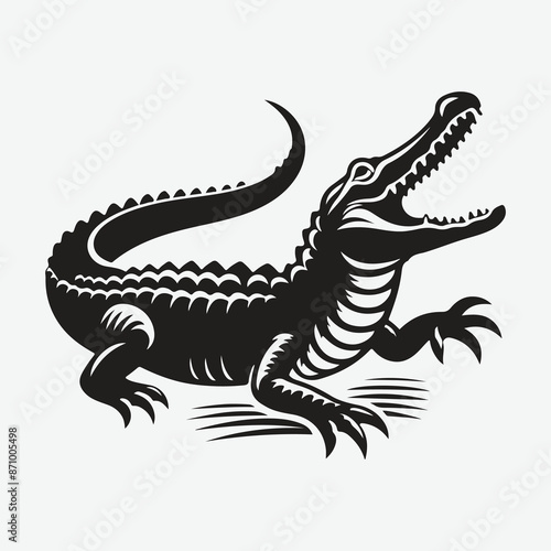 Majestic Alligator Silhouettes: Capturing the Essence of the Swamp