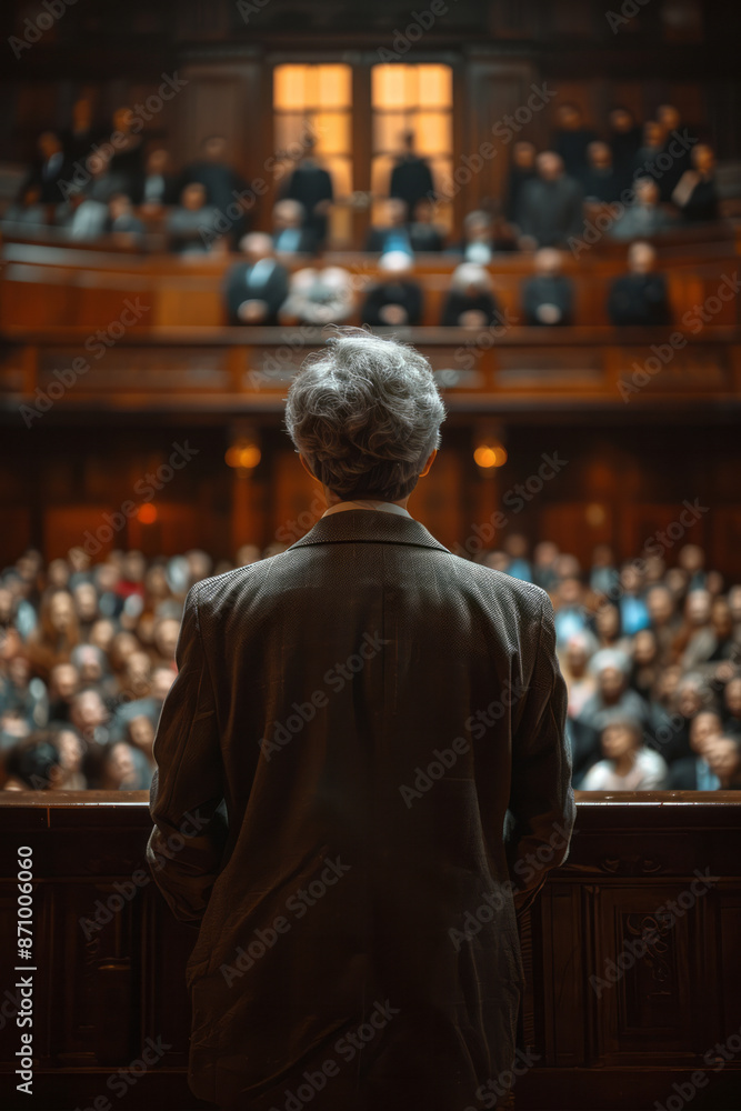 Detailed image of a witness taking the oath, with the judge and attorneys observing attentively, Detailed image of a witness taking the oath, with the judge and attorneys observing attentively,
