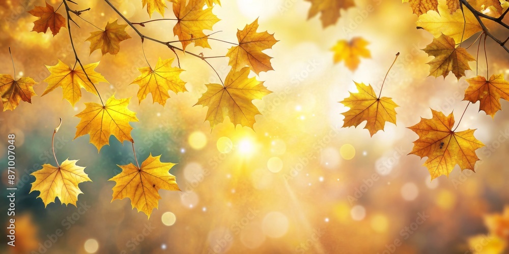 Autumnal backdrop featuring golden foliage and a seasonal transition. Autumnal backdrop featuring golden foliage and a seasonal transition.