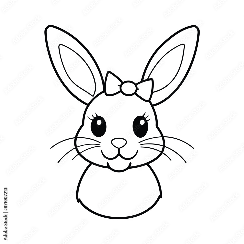 Obraz premium Easter bunny coloring page