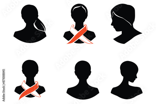 Leukemia awareness day vector elements illustration silhouette icon