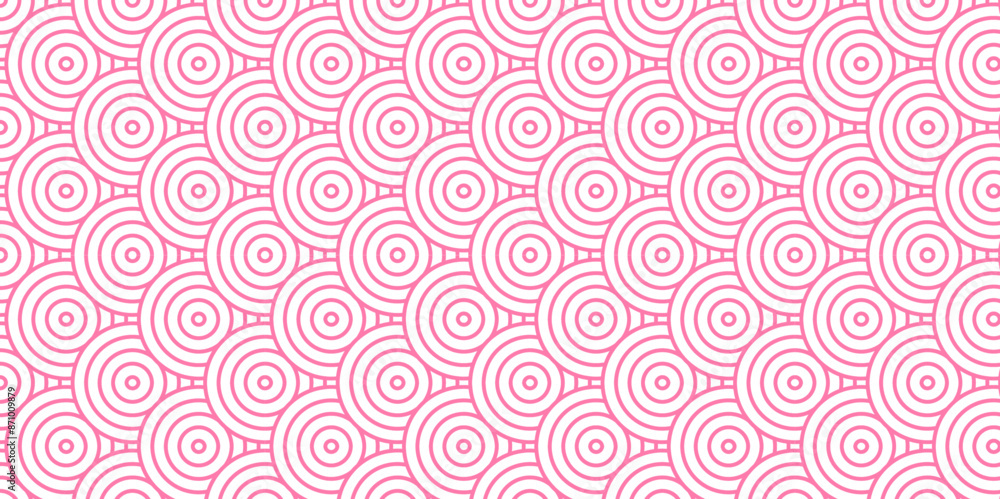 Vector Overlapping Pattern Minimal diamond geometric wave spiral and abstract circle wave line. pink color seamless tile stripe geometric create retro line backdrop white pattern background. Vector Overlapping Pattern Minimal diamond geometric wave spiral and abstract circle wave line. pink color seamless tile stripe geometric create retro line backdrop white pattern background.