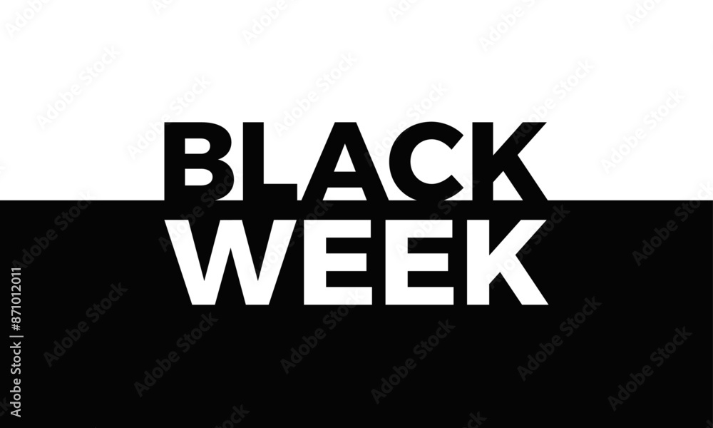 Black week sale logo banner Black week sale logo banner
