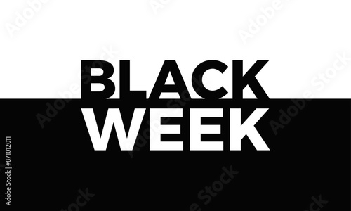 Black week sale logo banner