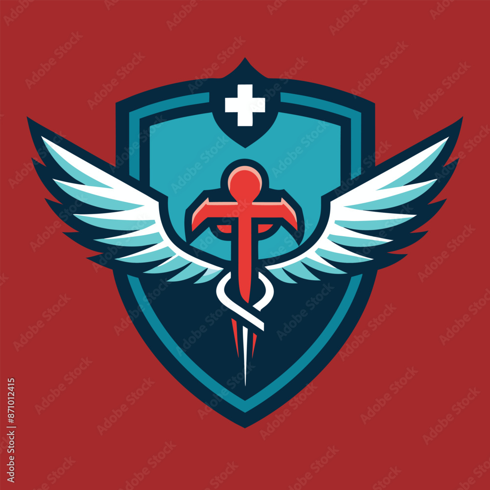 Medical Logo Illustration on solid background Medical Logo Illustration on solid background