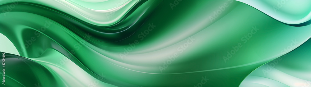 Abstract green wave banner background, white and blue waves, lines and wavy futuristic technology wallpaper Abstract green wave banner background, white and blue waves, lines and wavy futuristic technology wallpaper