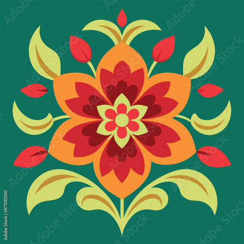 Attractive Floral Design for Wall and Furniture Accent Patterns