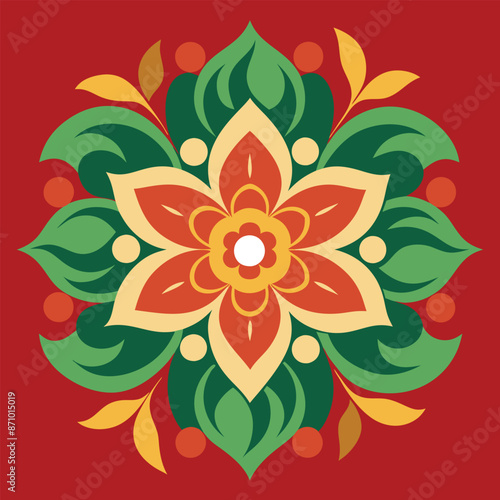 Attractive Floral Design for Wall and Furniture Accent Patterns