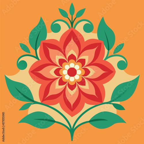 Attractive Floral Design for Wall and Furniture Accent Patterns