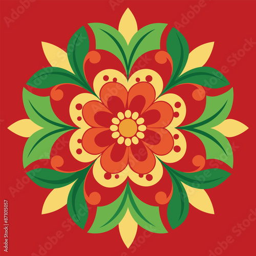 Attractive Floral Design for Wall and Furniture Accent Patterns