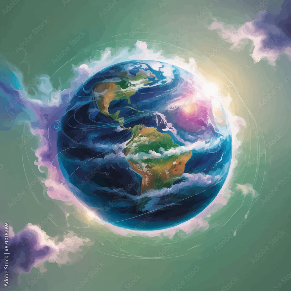 Fototapeta premium earth in the sky