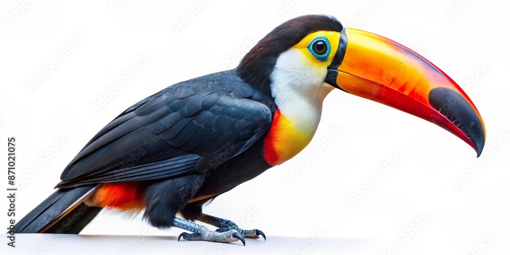 Naklejka premium Toucan bird isolated on white background