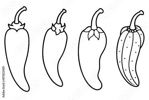 Jalapenos minimalist line art classic pepper elegance