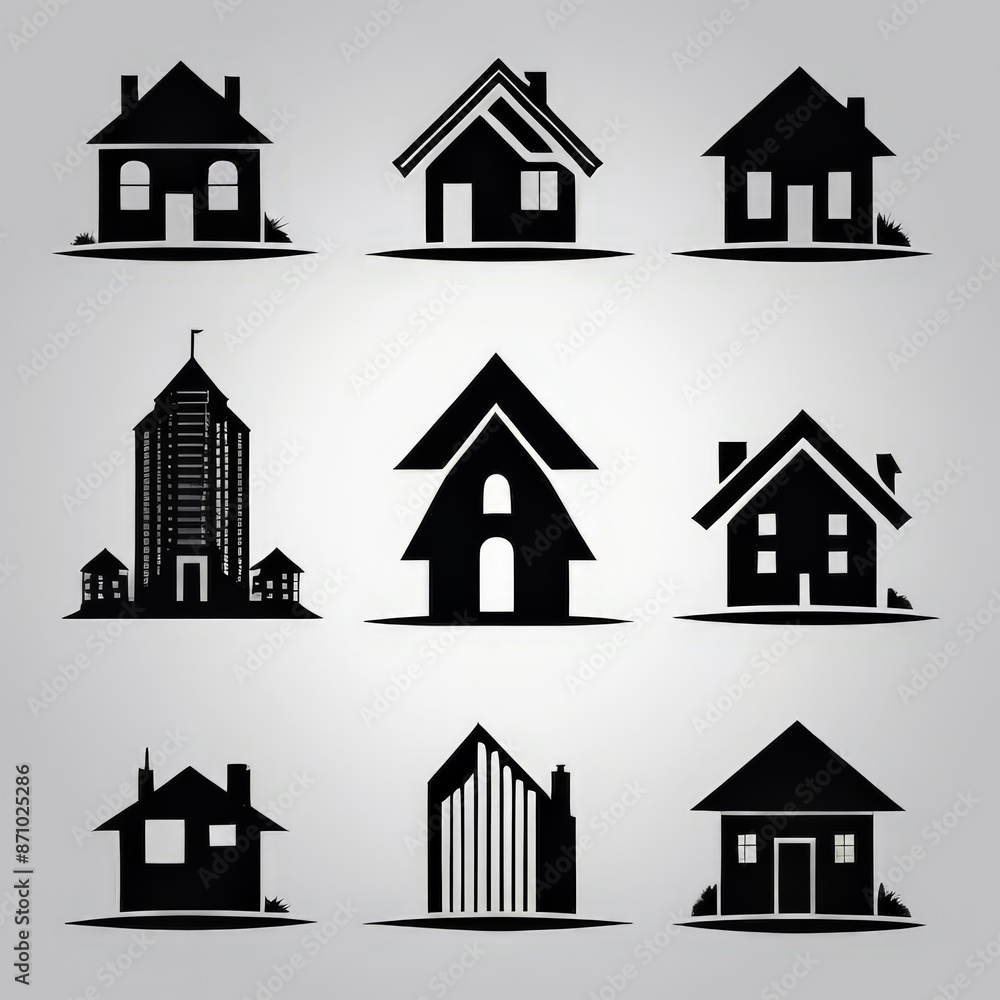 Luxury Home Real Estate Logo. Real Estate logo, Construction Architecture Building Logos. Luxury Home Real Estate Logo. Real Estate logo, Construction Architecture Building Logos.